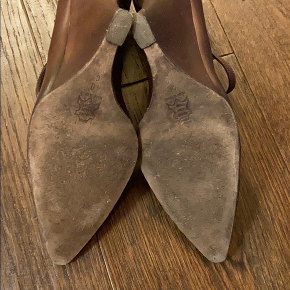 PACO GIL brown leather maryjane wedge pumps - Picture 6 of 9